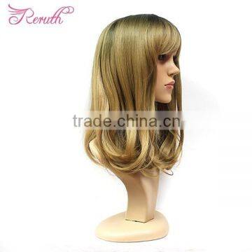 Pretty Fashion Peruvian Human Hair Wig Wavy Cheap Hair photo-4