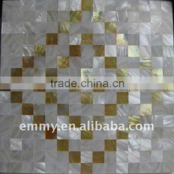 Natural freshwater shell and yellow sea shells mosaic tiles suppliers