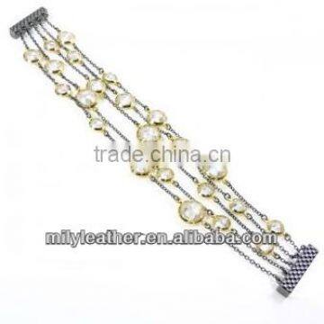 2014 wholesale multi-chain quality fashion bracelet stainless steel fashion magnetic bracelet charm MLCMB033