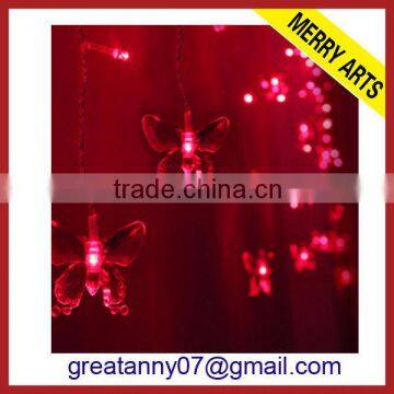 Red Animal Butterfly Shaped World Christmas Led Lights Made in China