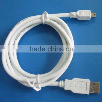 am to mini 5pin white 2.0 usb cable