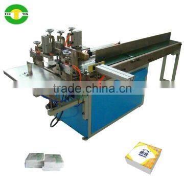 Low cost serviette tissue paper packaging machine