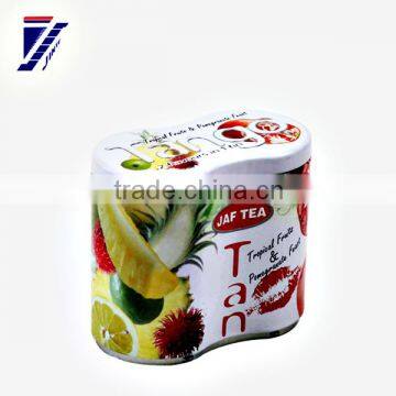 new design tea packaging tin box with invaginated body