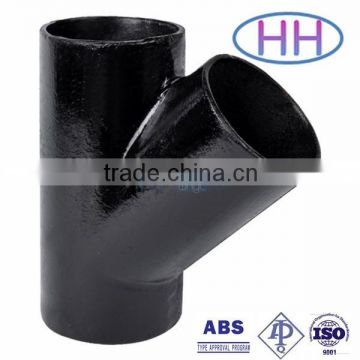 8 inch carbon steel y branch pipe fitting