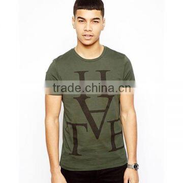 Custom Printed Men Round Neck t-shirt 100% cotton