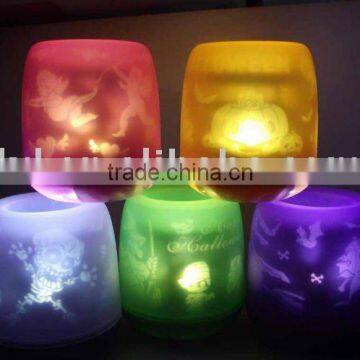 LED colorful night light / LED blowing out shadow candle light