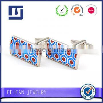 Wathet Hexagon Cufflinks With Brand Logo photo-2