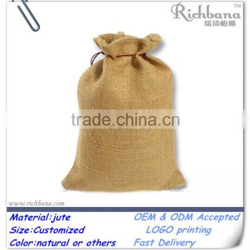 jute bag for rice drawstring bag