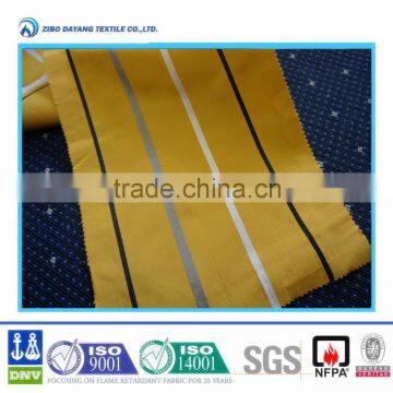 100% polyester fire retardant jacquard strip fabric