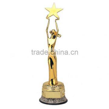 Gold Metal Star Figure Sports Champion Award Trophy