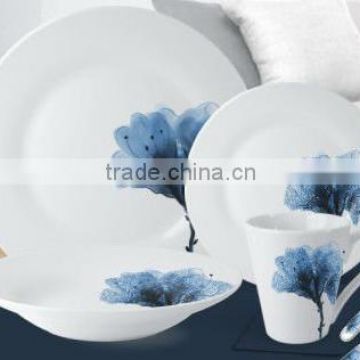 fine ceramic dinner set super white porcelain dinnerware set micwave safe tableware set