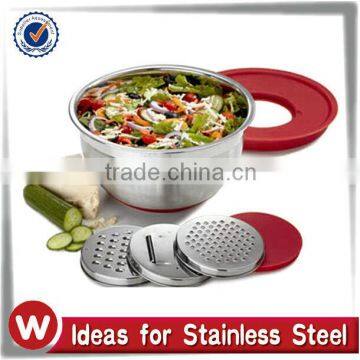 5QT Stainless Steel Mixing bowl with Grater discs                        
                                                Quality Choice