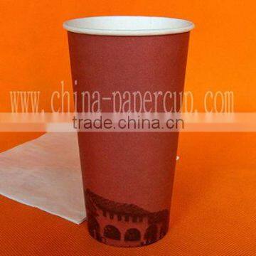 22oz Eur 20oz single wall disposable hot and cold drink food grad paper cup