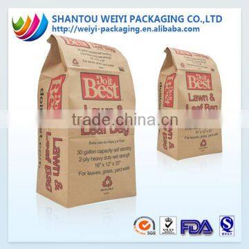 2015 newest design custom side gusset brown paper food bag