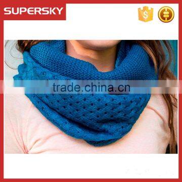 A-821 fashion fall winter knitted round neck scarves crochet cowl neck warmer women knitted loop scarf neck warmer