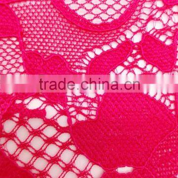 GOOD QUALITY RED LACE FABRIC FOR DRESS