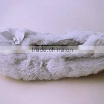 With Bowknot Soft Furry Wide Ballroom Dancing Line Dance Shoes