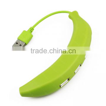 Cute Miniature Banana High Speed USB-2.0 Hub with 4 Ports