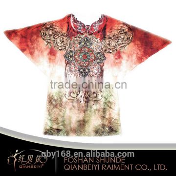 OEM service custom printing elegant design casual woman blouses