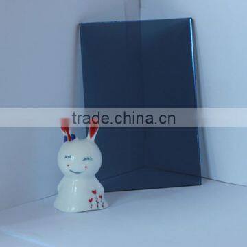 6mm dark blue reflective sheet glass on sale with low price