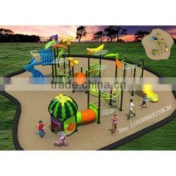 Outdoor fruit-style kids climbing frames with slide
