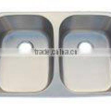 double drainer stainless steel kitchen sink