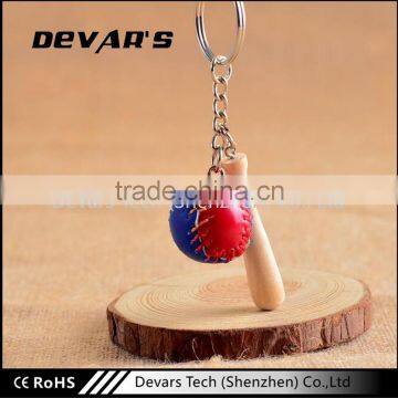 2016 newly design beautiful keychain design with custom rubber ball