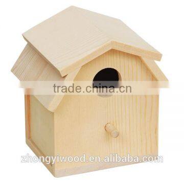 Trade assurance Painted garden decorative pine wood bird house