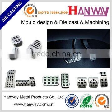 china manufacturer custom made auto spare parts aluminum die casting automobile parts brake pedal