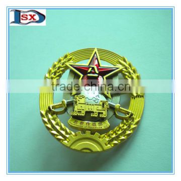 Factory manufacture high quality low price army 3D metal badge &lapel pin badge&button badge