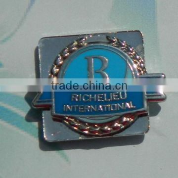 Custom making round magnetic metal clothing lapel pin badge