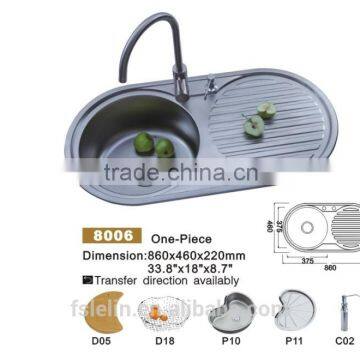 2014 LELIN new arrival double bowls stainless steel kichen sinks LL-8006