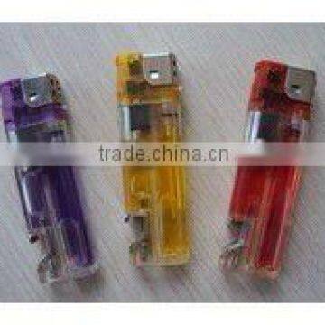 disposable/refillable cigarette gas plastic lighter with LED with four edges