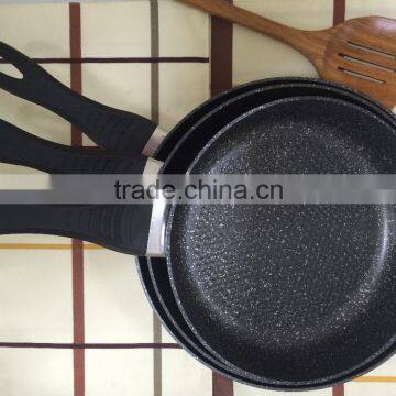 2015 new design forged aluminum honeycomb style marble coating fry pan