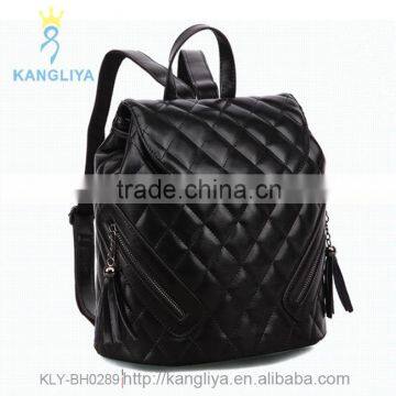 Edge Lattice Junior-senior High School Backpack Student College Style Shoulder Bags