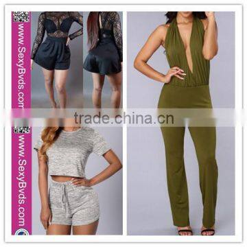 Latest Suit Styles for Women Clothing Ladies Suit Styles Bodycon Jumpsuit Wholesale for Ladies 2016