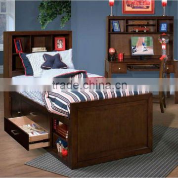 Westhill Captain's Bed, Wood Captain Bed set, bookcase bed , Wood Desk , Children Room Sets