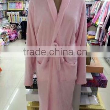 2016 hot selling sexy and cheap coral fleece bathrobe in china supplie