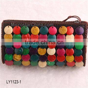 2016 New Designs in Stock Wholesale High Quality Coconut Shell Bag for Girls Wallet