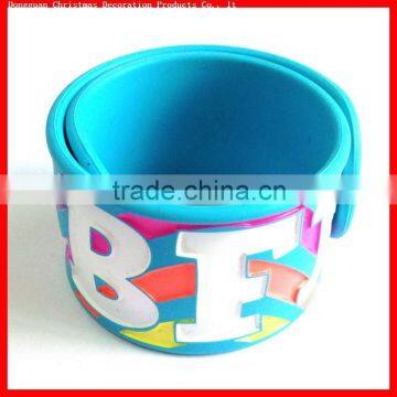 promotion gift OEM silicone slap bracelet