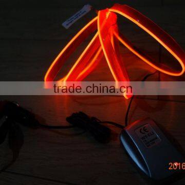 DC12V Sound-control Car Seat Lighting Decoration"Polar Light 2"2.2mm Lime Single Welt EL WIRE photo-6