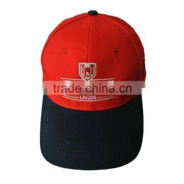 Sport hat with customized embroidery logo and woven patch