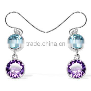 Gemstone Silver Earrings, Wholesale Supplier of Semi Precious Gemstone Earrings