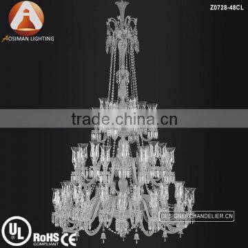 Newest Baccarat Style 48 Light Chandelier Crystals