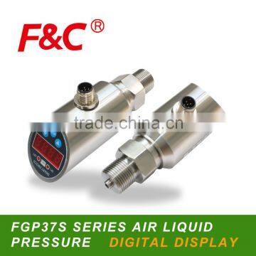 FGP37S Series Digital Display Pressure Switches, Air Pressure Sensors or Liquid Pressure Sensing, Full Metal Housing.