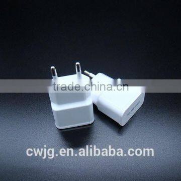 EU USB Travel Wall Power Adapter Single Port Dual Port Charger 5V 2A for Samsung for Moblie Phone