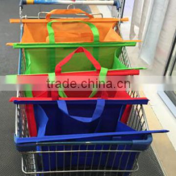 New Large Reusable Foldable Expandable Eco Friendly Non-Woven Cotton Shopping Cart Hand Tote Grocery Bags