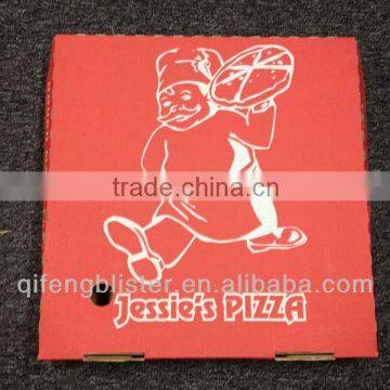 popular corrugated pizza box for fast food/different size pizza box with logo