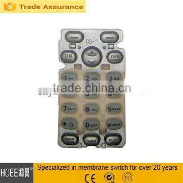 soft rubber mobile phone function keypad rubber dome keyboard