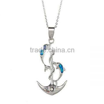 Vintage popular 925 sterling opal silver Anchor jewelry